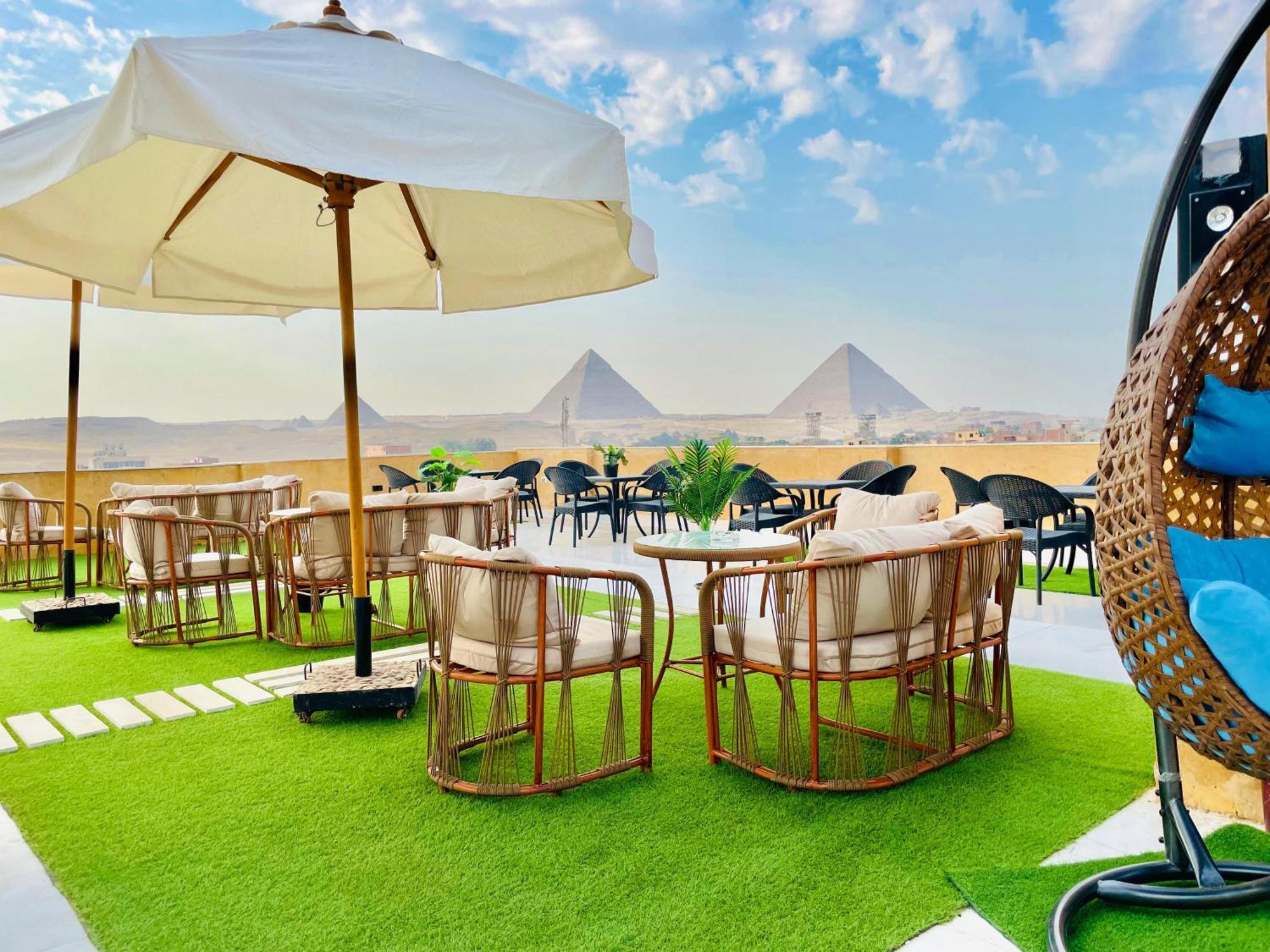 Palm Pyramids View Inn Kafret el-Gabal Exterior foto